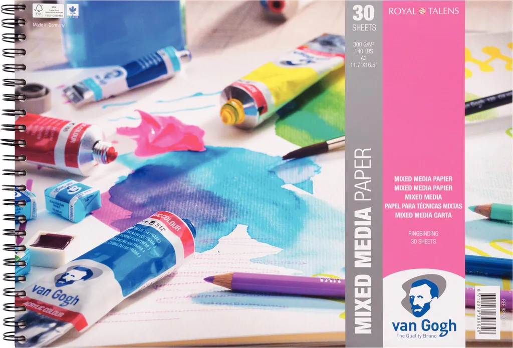 Van Gogh Bloc à spirales papier peinture multi-médiums 300g A3 30 f.
