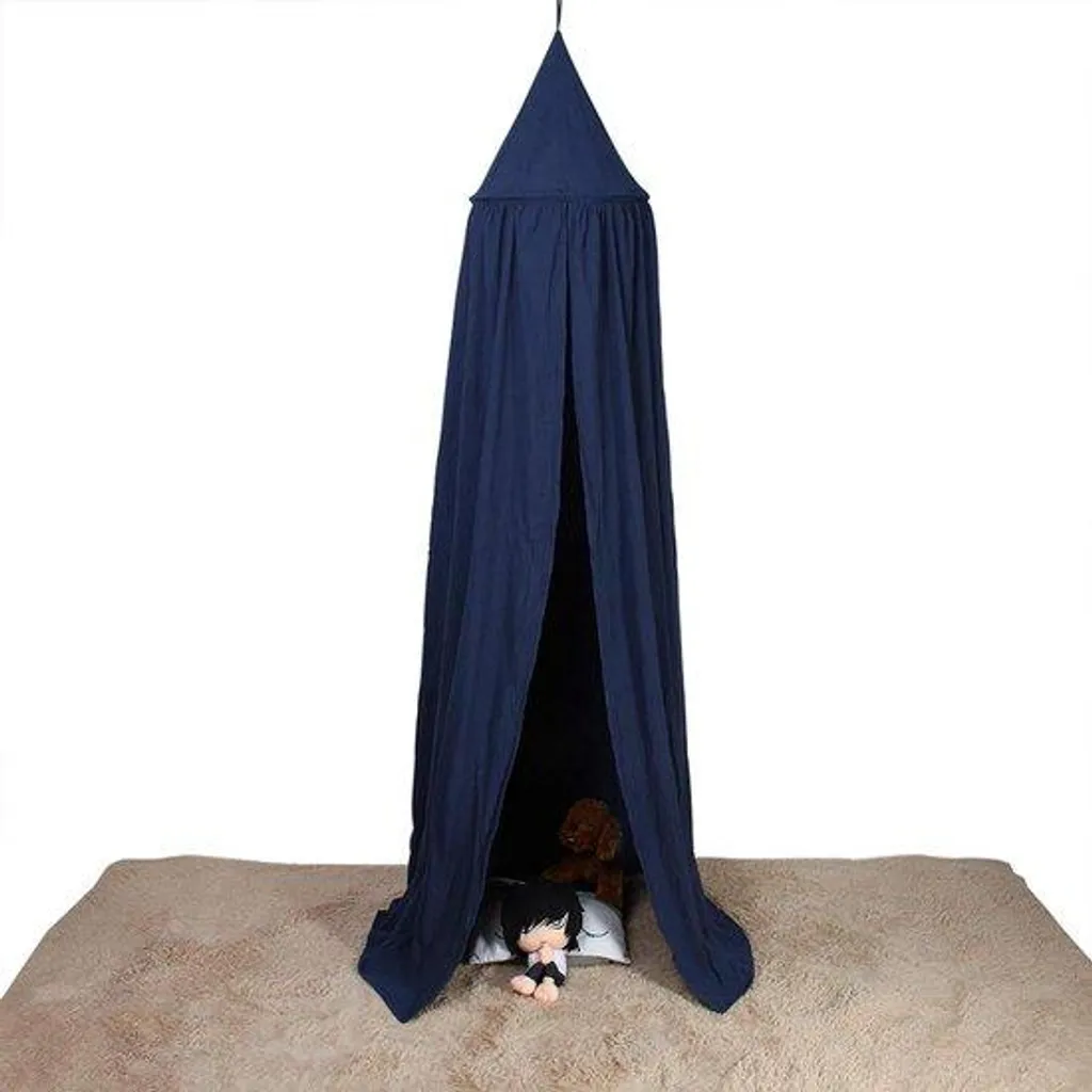 Lampe de chevet anti-moustique enfant suspendue dôme coton avec rideau