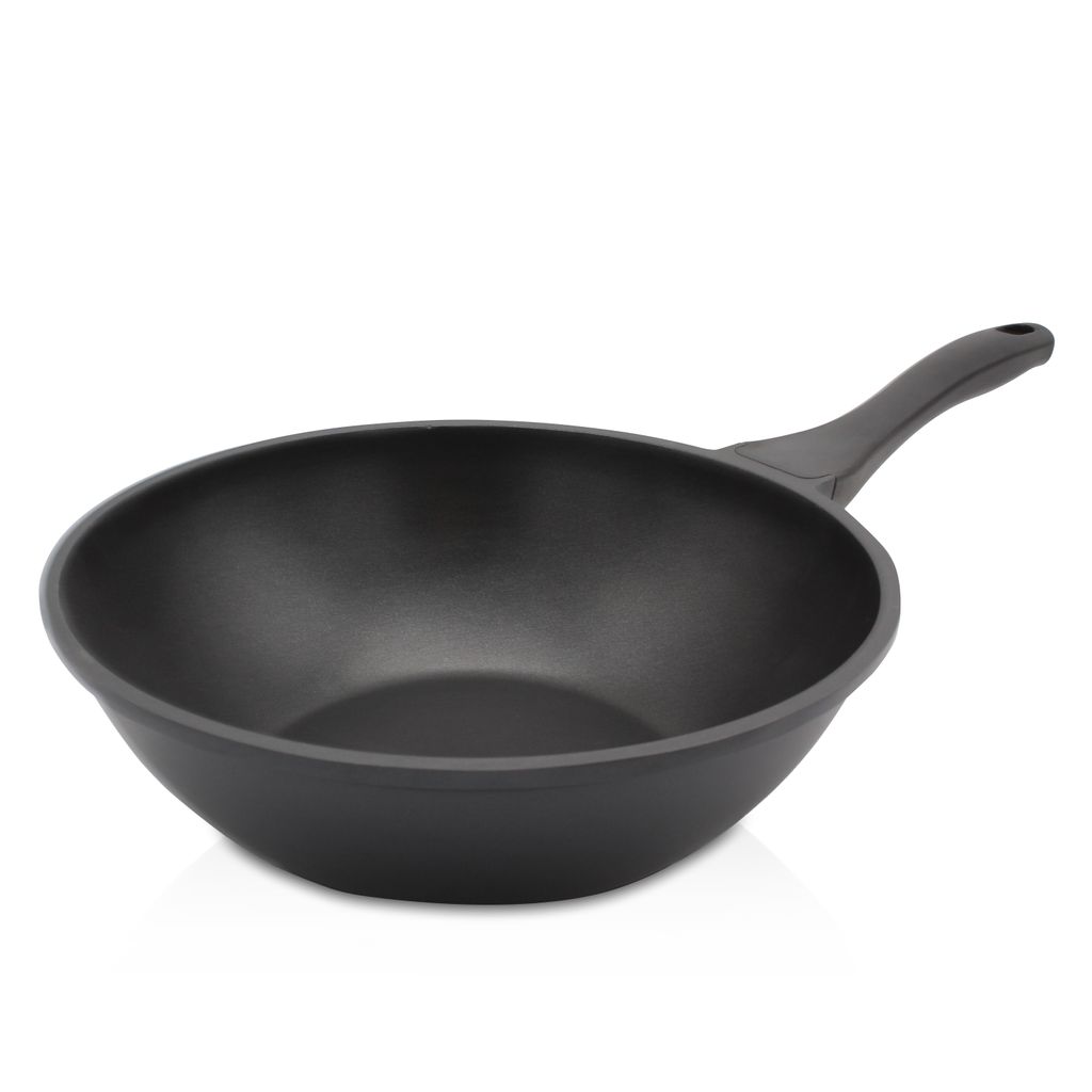 Karl Krüger WL Aluguss-Wokpfanne Leipzig - Pfanne mit hochwertiger Antihaft-Versiegelung - 30 cm
