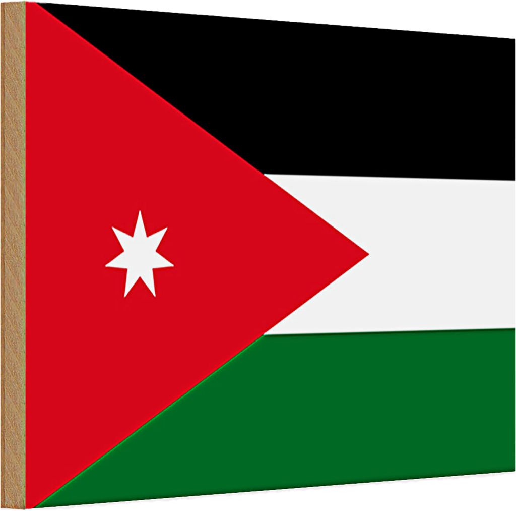 Holzschild Flagge Jordanien 30x20cm Flag of Jordan