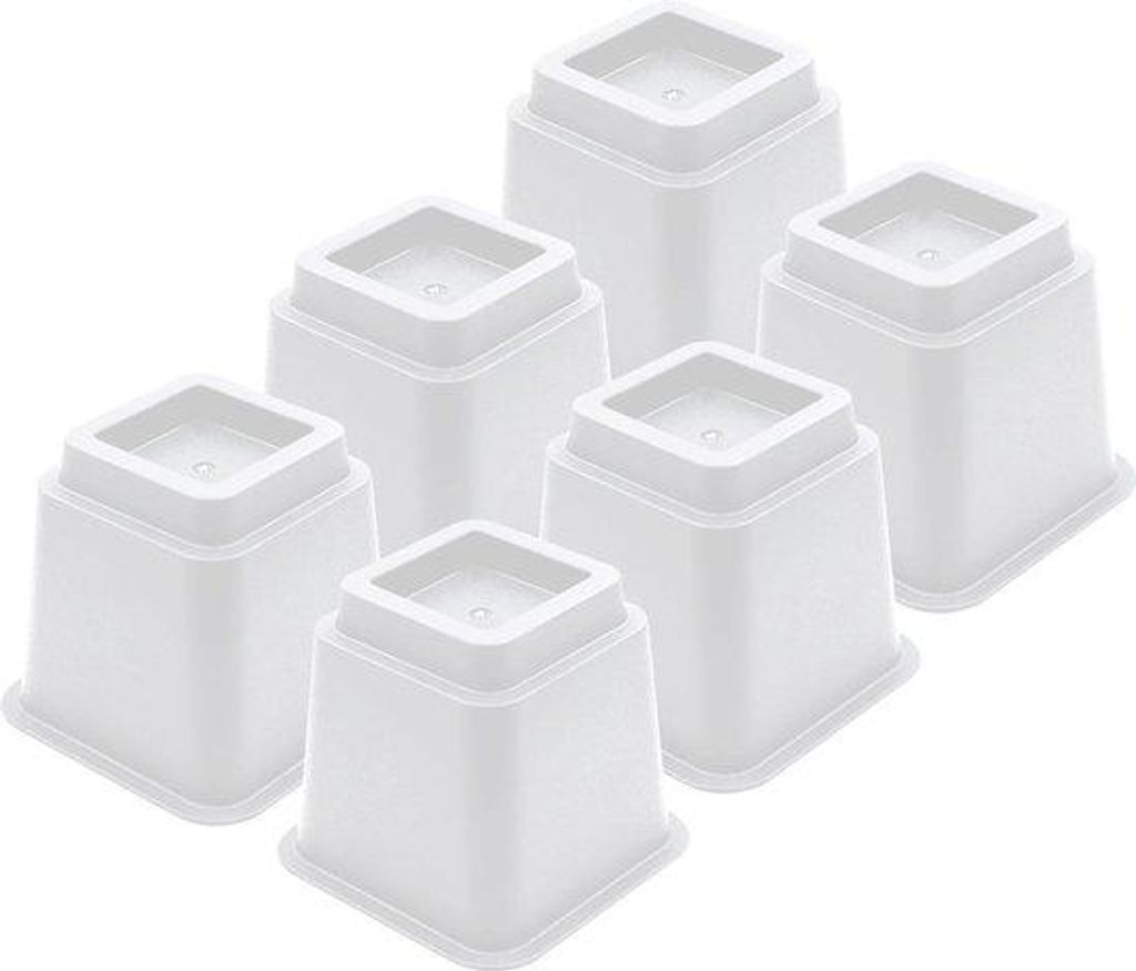 JustValue Möbelerhöher – 6er-Set – 13 cm Erhöhung – Max. Produktbild 