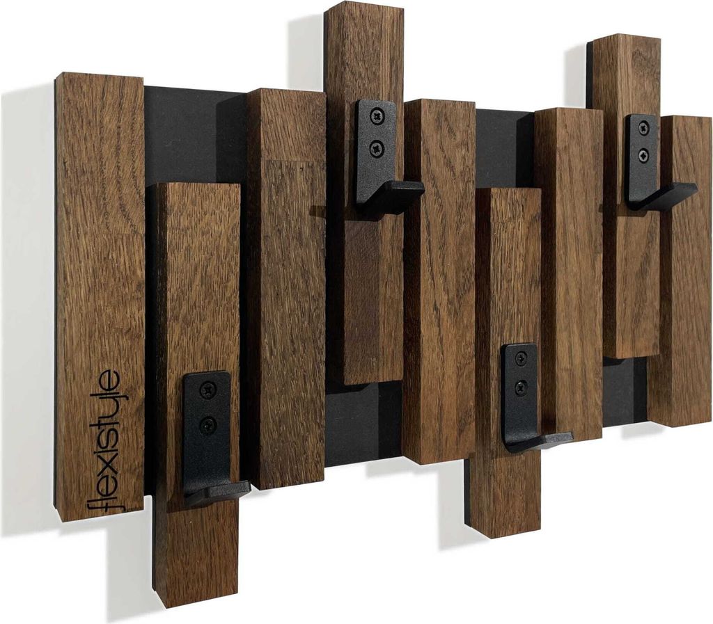 Wandgarderobe Lamele Mini 40cm braun