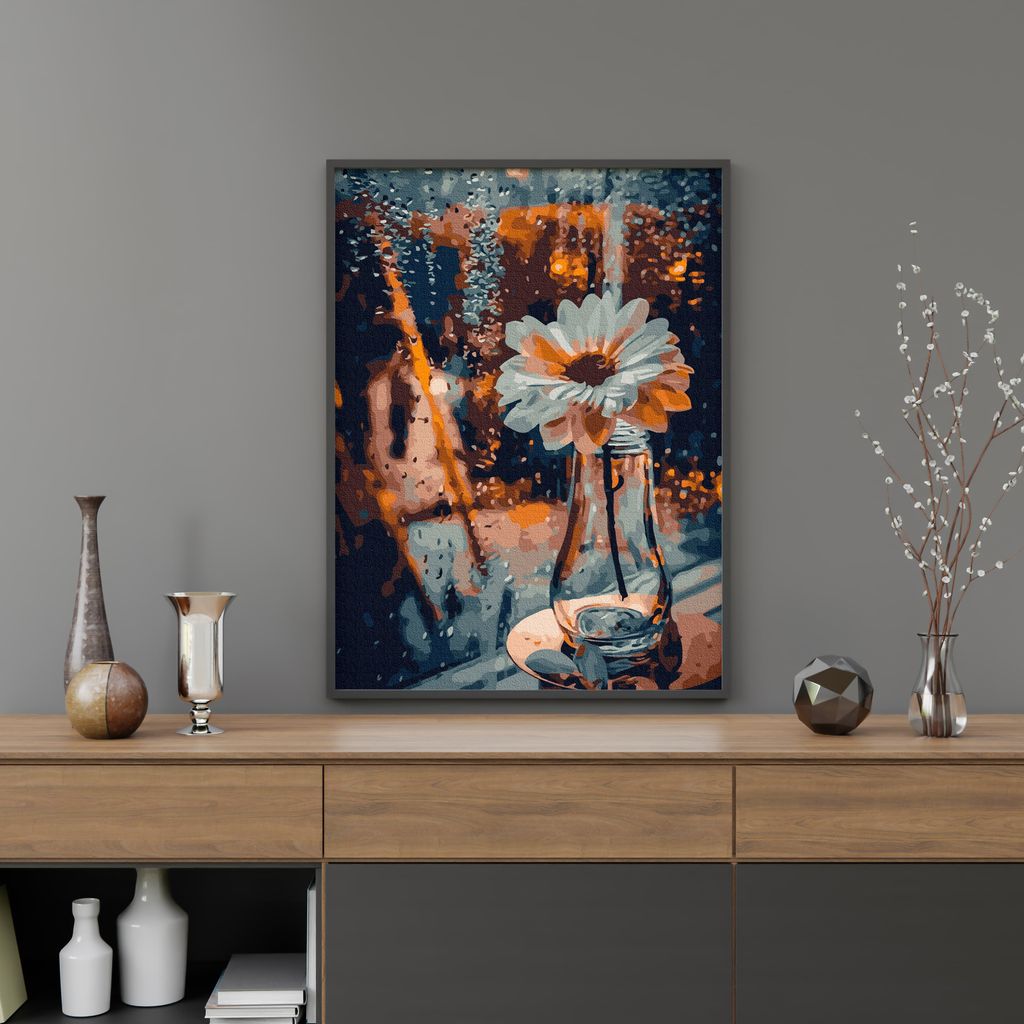 Wizardi Malen Nach Zahlen 'Regenbogen Katze' – 40x50 Cm Leinwand Mit 22 Farben & Pinsel