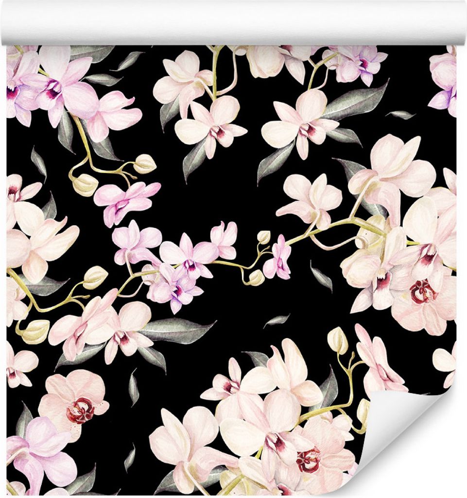 10m VLIES TAPETE Rolle Blumen Knabenkraut Aquarell XXL