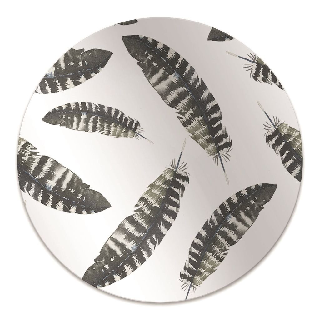 Rundmatte - Stuhlunterlage Bürostuhlunterlage - Rund Ø 100 cm - Bodenmatte - Fußmatte - Boho-Artfedern.