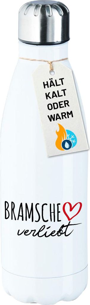 Huuraa Trinkflasche Ganderkesee verliebt 500ml White Edelstahl Wasserflasche Trinkflasche Geschenkidee