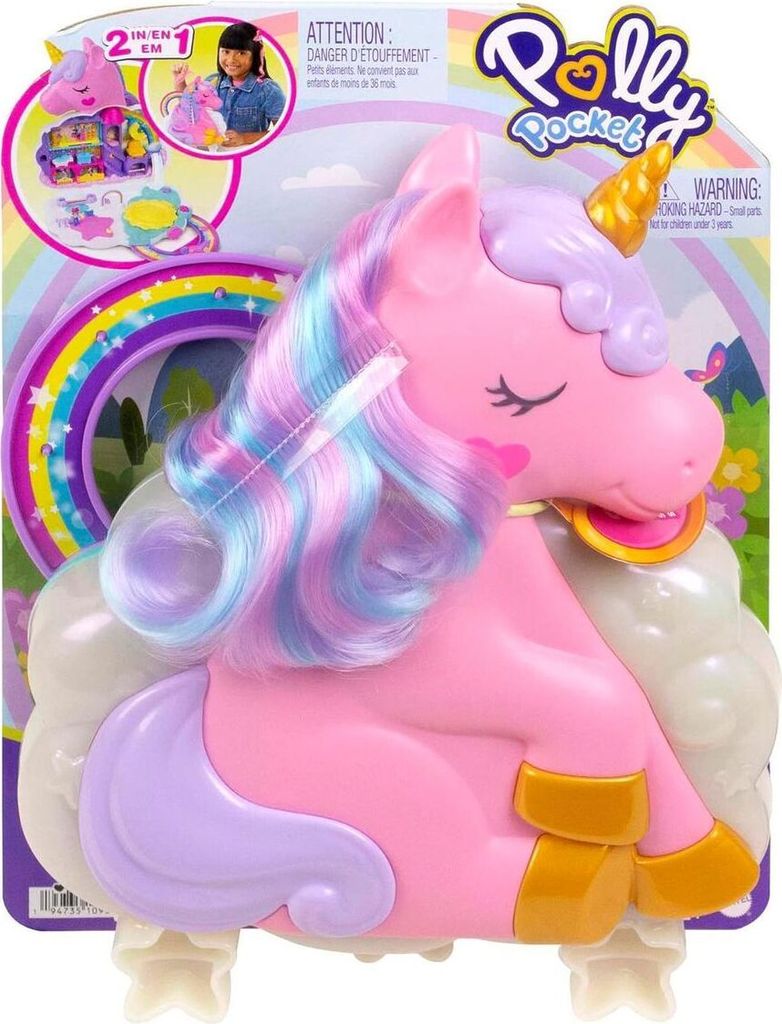 Mattel HKV51 - Polly Pocket - Regenbogen Einhorn, Produktbild 