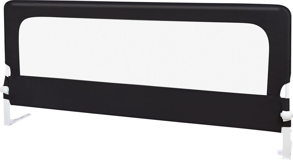 180cm Bettgitter Bettschutzgitter für Kleinkinder Babys und Kinder Höhenverstellbar 70cm hoch (Schwarz,1 Seite)