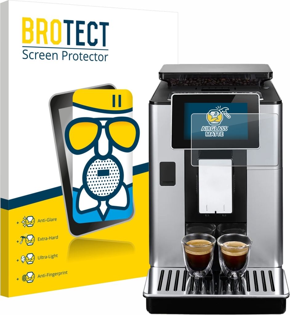 BROTECT Entspiegelungs Schutzglas für DeLonghi PrimaDonna Soul ECAM612.55.SB Schutzfolie Panzer Folie Glas Display Schutz matt