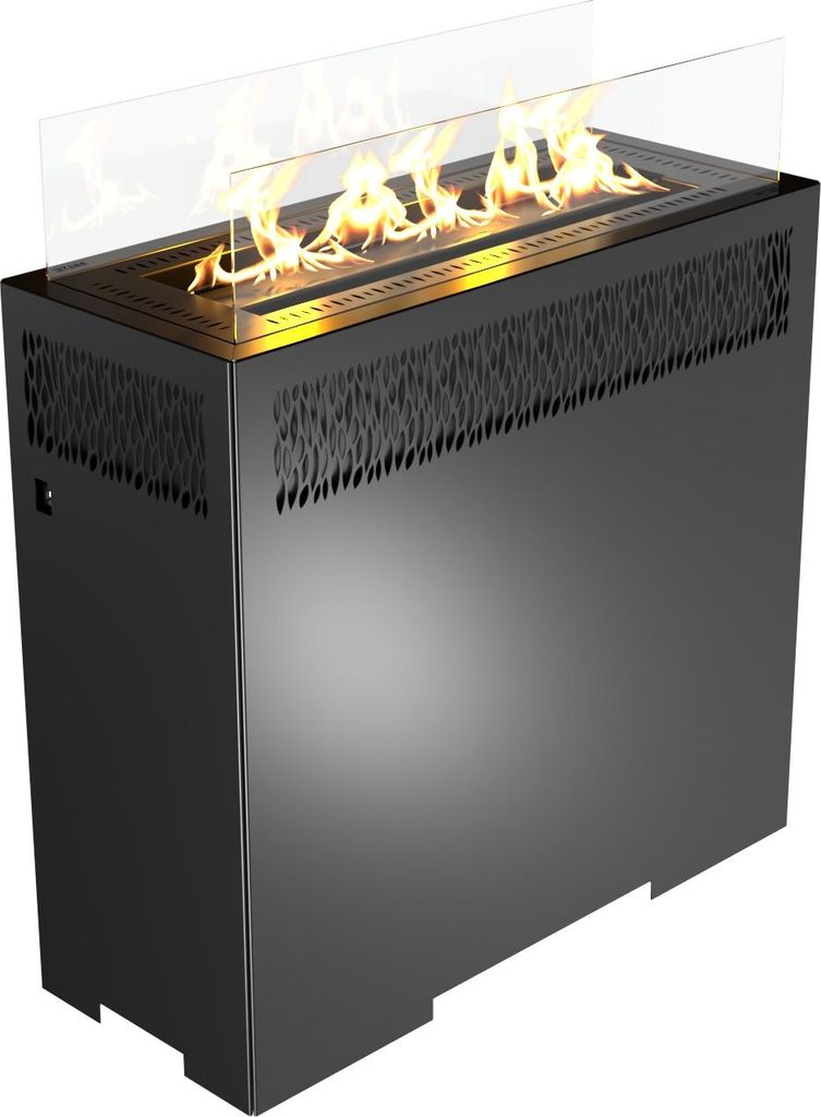 Hitze Gas-Terrassenheizung FUENTE L 12,3 kW schwarz Gasheizung Gas-Gartenheizer
