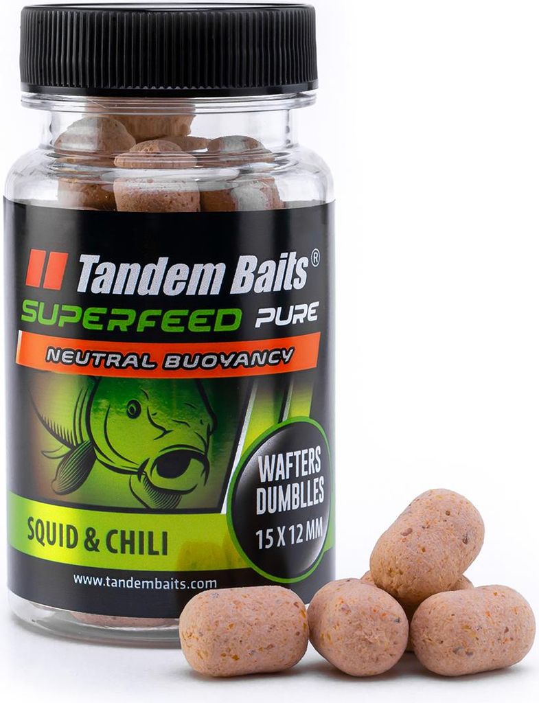 SuperFeed Pure Dumbells Wafters 15/12 mm/30g Tintenfisch&Chili