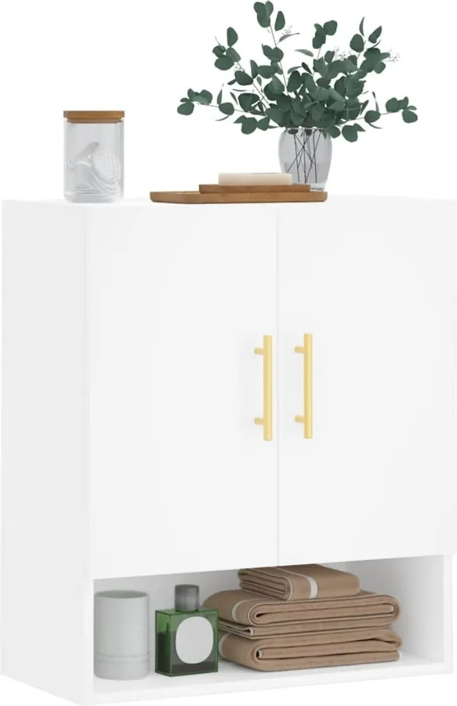 vidaXL Armadio a muro bianco 60x31x70 cm materiale legno - 3