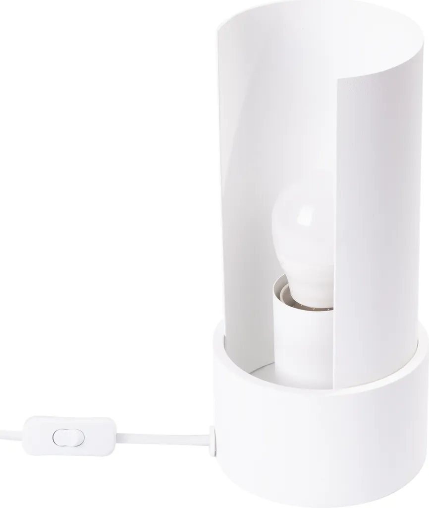 Lampada da tavolo FLASH bianco 1xE27 15W acciaio 21x10x10cm Sollux Lighting