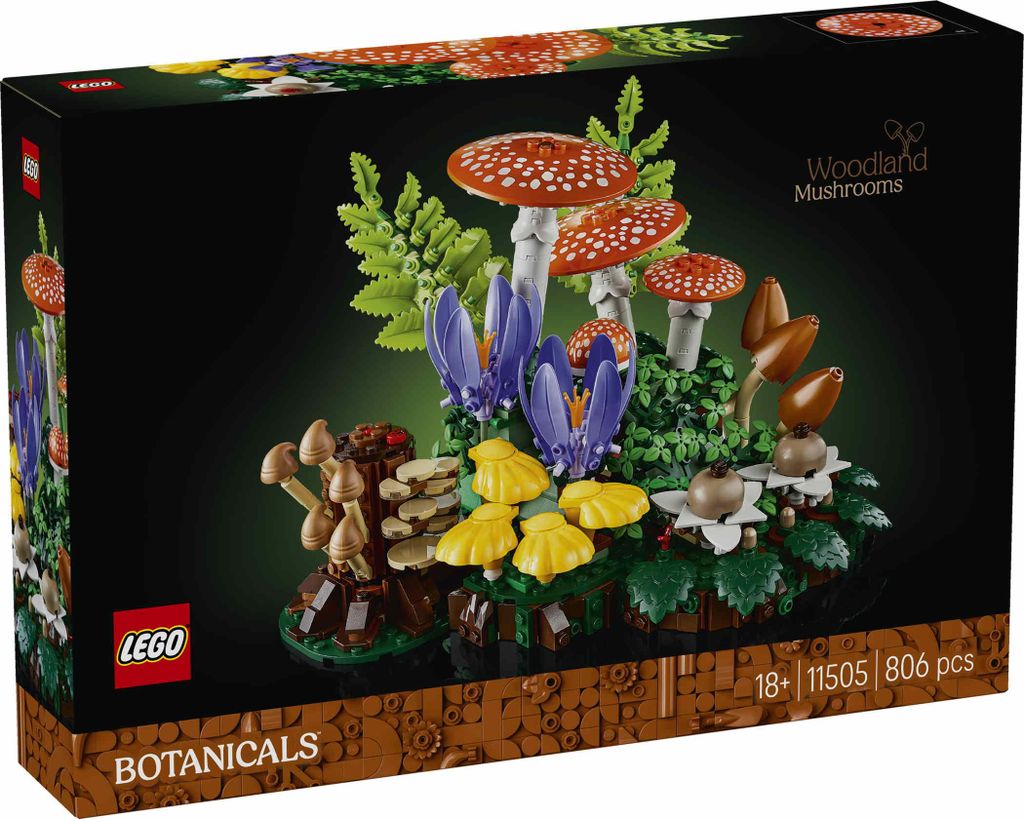 LEGO Botanicals Boschampignons - Kunstplantenset voor Productafbeelding 