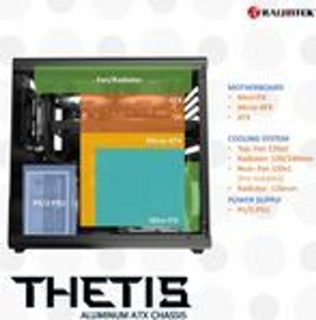 Boîtier PC gamer ATX compact Raijintek Thetis, idéal bureau design - 6