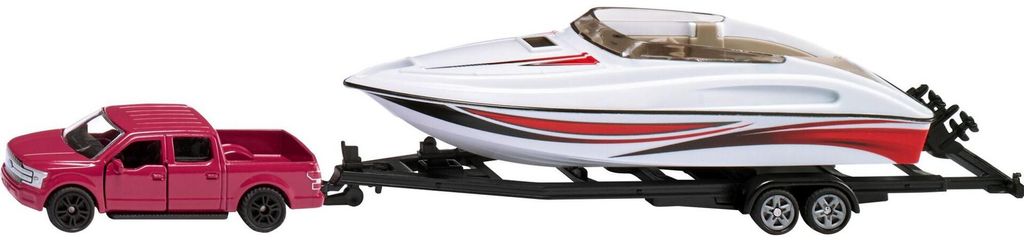Siku Ford F150 with motorboat, Zestaw modeli samochodów, Zdjęcie produktu 