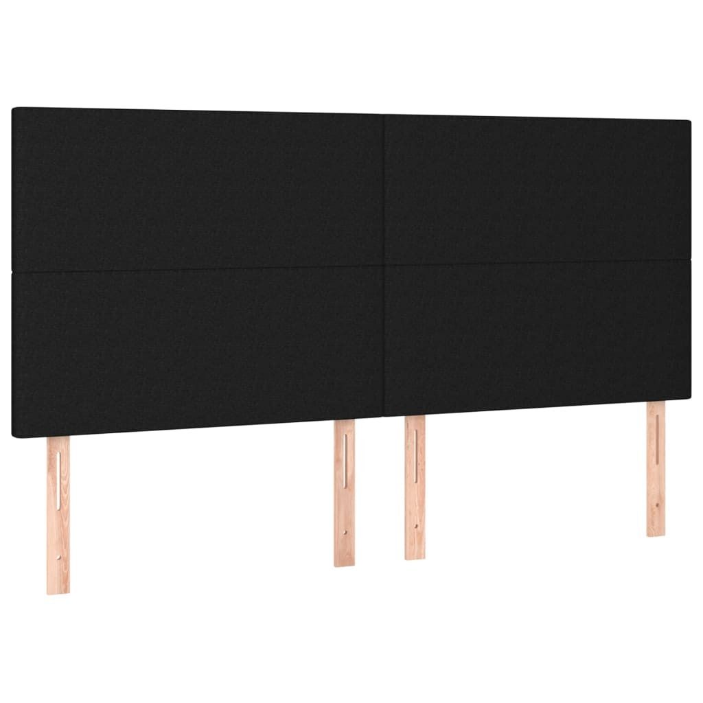 Kopfteil Schwarz 200 x 5 x 118/128 cm Stoff
