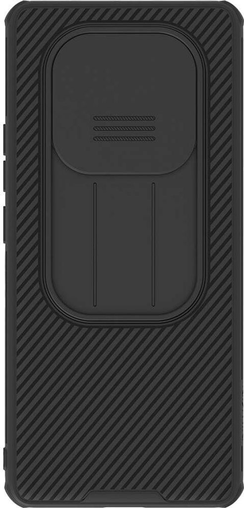 A black phone case with a camera cover.
