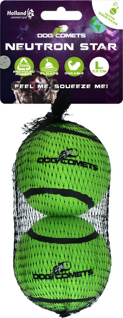 Dog comets Neutron Star Tennisbal met pieper L Groen 2st