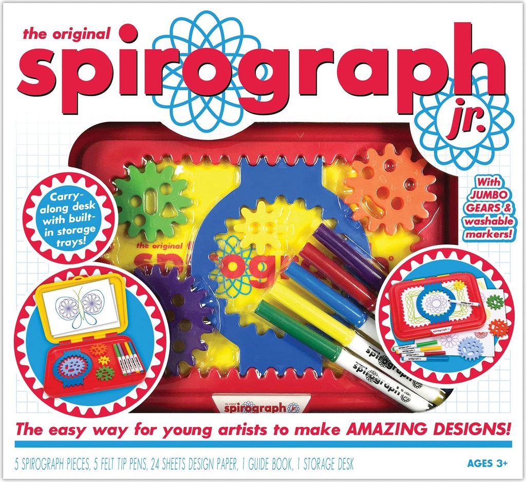 Spirograph Junior Set erstellen erstaunliche endlose Designs enthält Jumbo Größe Stücke