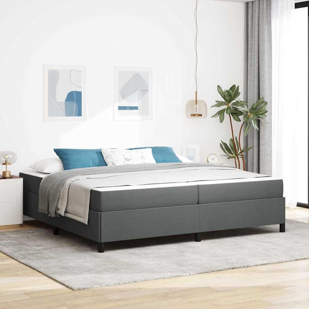 Möbel Boxspringbett Dunkelgrau, Schwarz 200 x 200 cm - Klassische Betten 3398886