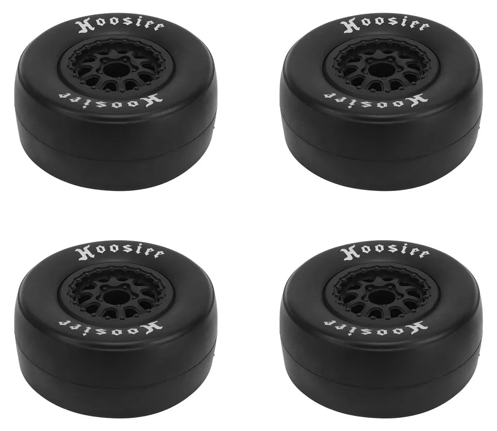 Lot de 4 pneus 1/10 RC tout-terrain avec jantes en plastique robuste