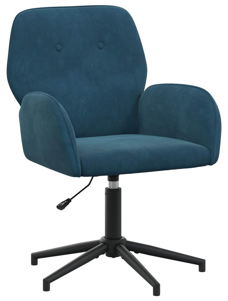vidaXL Drehstuhl 54 x 55 x 90 cm Blau Samt Produktbild 