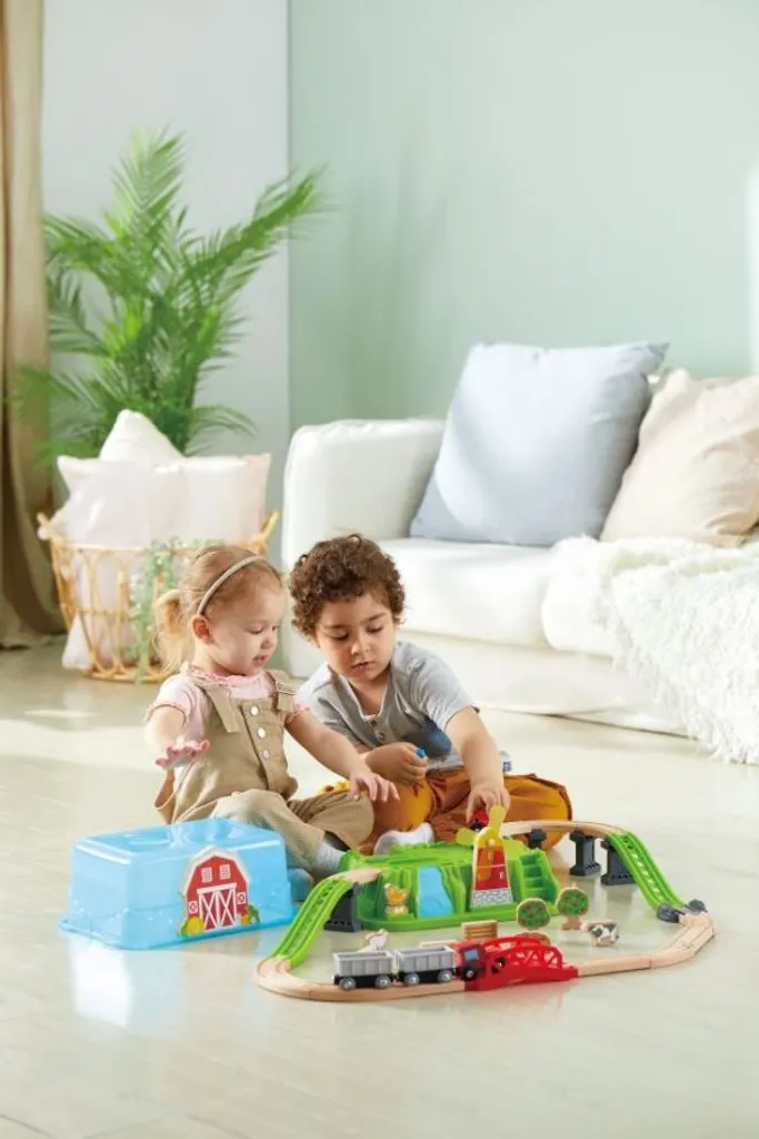 Circuit de train en bois Hape complet pour enfant dès 3 ans avec bac - 11