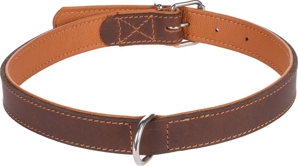 Flamingo Memphis gepolstertes Halsband braun, Maße: 55-65 cm / 27 mm