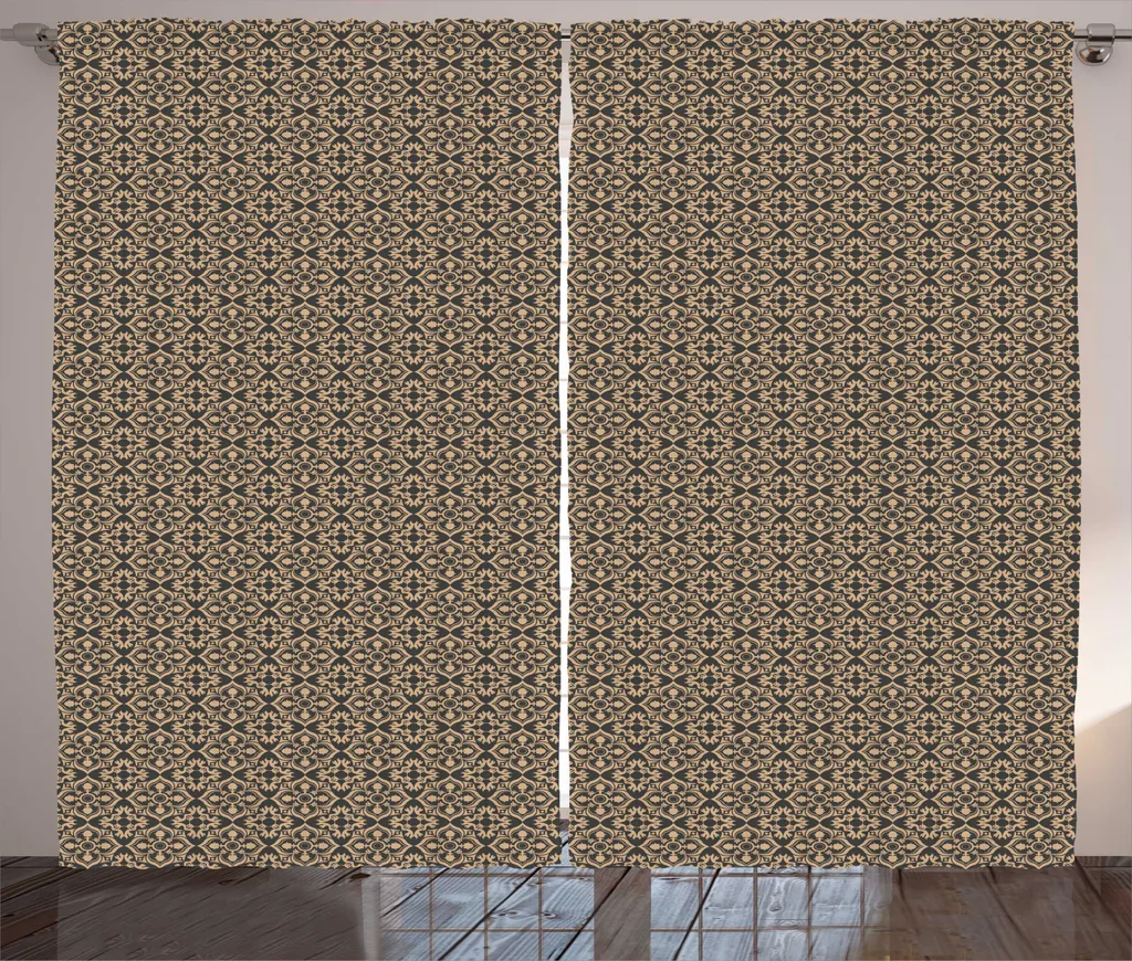Tenda Universale ABAKUHAUS 280x245: Stile Rustico Seppia e Marrone