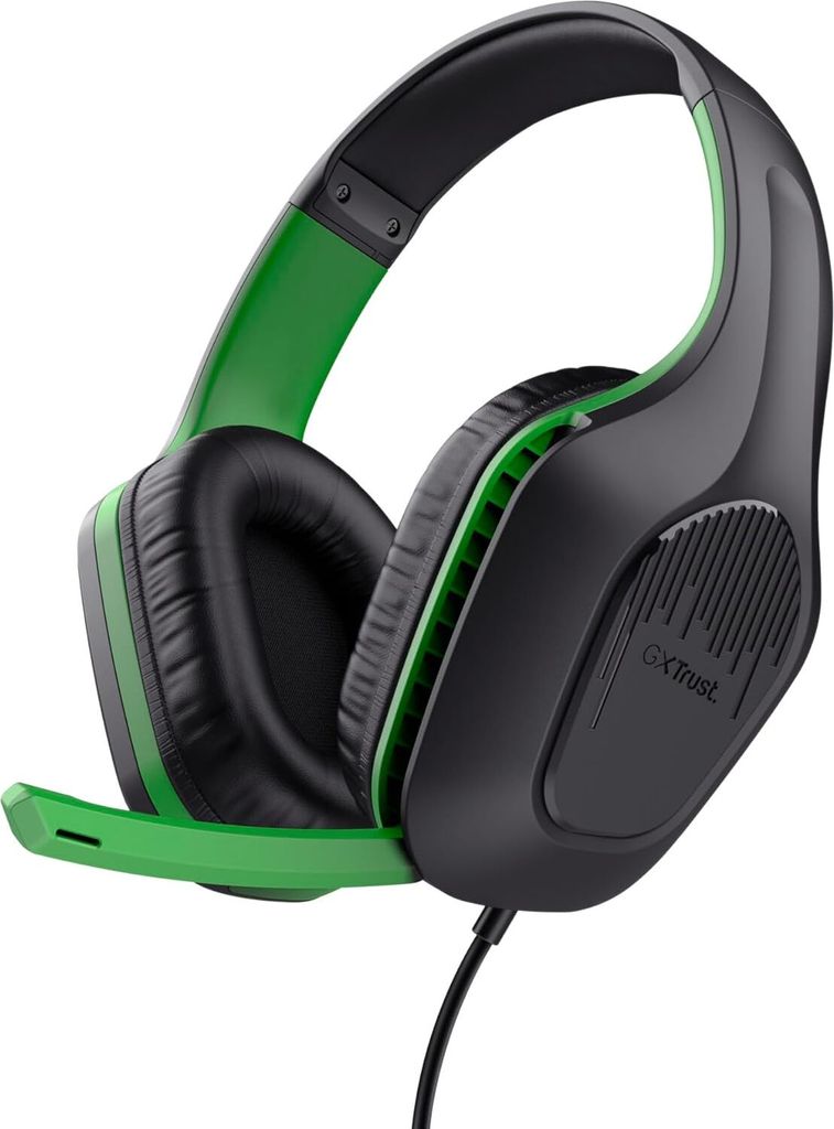 Gaming Headset für Xbox Series X/S mit 50-mm-Treiber, 1,2 m Kabel, 3,5-mm-Audioanschluss, Over-Ear Kopfhörer mit Kabel - Schwarz/Grün