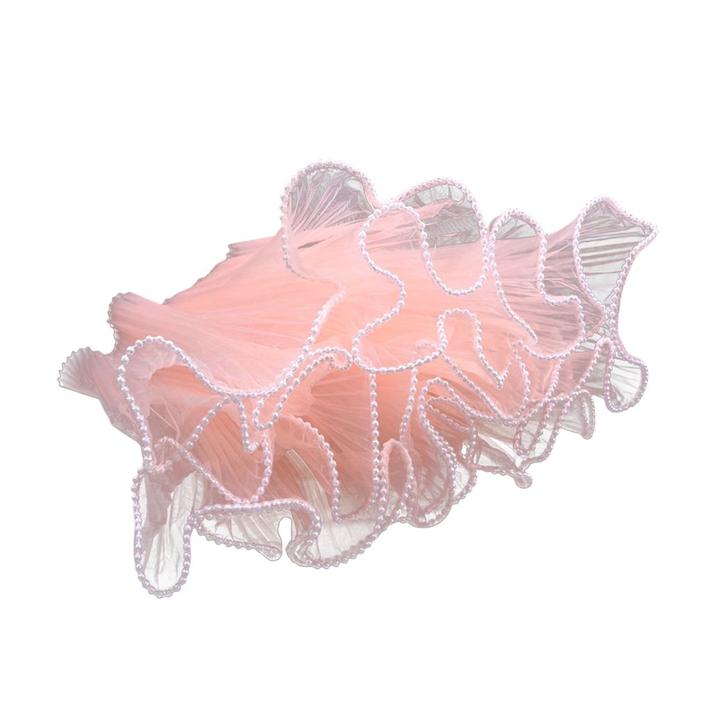 Verpackung Tüll Tüllsschnuttable Elegante romantische Hochelastizitätswickel -DIY -Wellen 3D -Maschengarn Faltengarnblüte Verpackung-Rosa