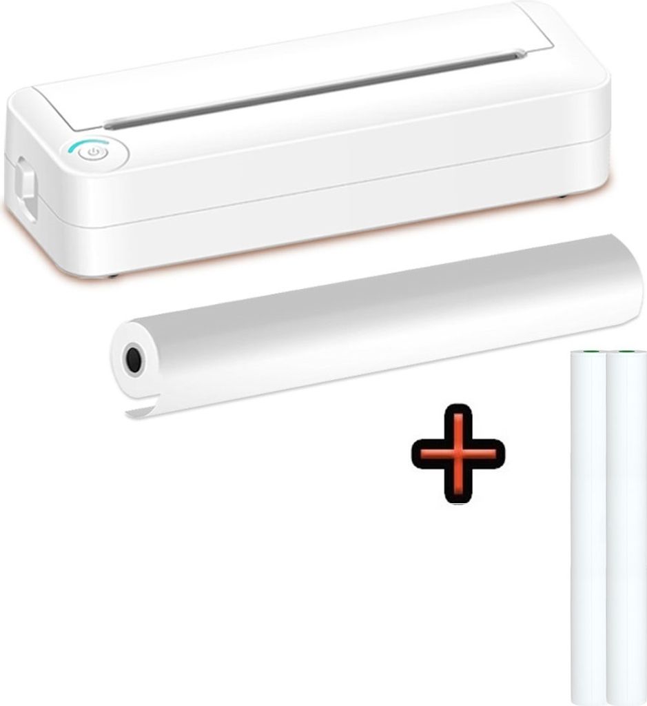A4 Papierdrucker Drahtloser Bluetooth-Thermodrucker fuer mobile Bueros, unterstuetzt mobile Fotodrucker, 210 mm Fotodrucker Thermotransferdrucker m...