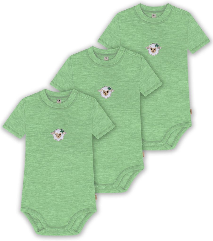 normani 3er Set Baby Merino Kurzarmbody Multipack