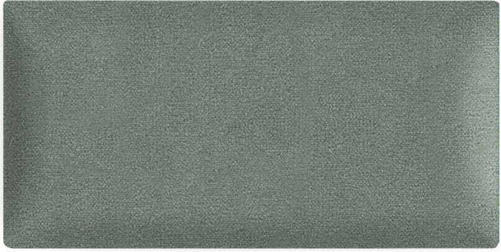 Wandpaneele 3D 15 x 30 cm gepolstert – für sehr einfache Selbstmontage, aus Velourstoff, mit weicher Füllung, Farbe Minze