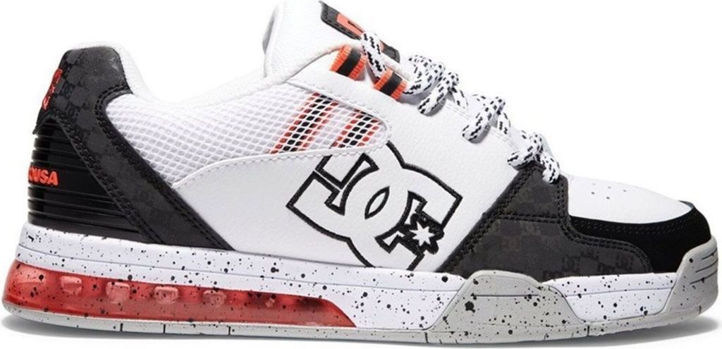 DC Shoes Versatile Herren Schnürung Leder Air Bag Turnschuhe Weiß – 8 Großbritannien - 42 EU - 9 US / Weiß