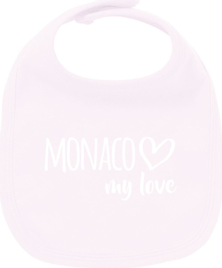 Huuraa Unisex Babylatz Monaco my love Geschenk Babypink Baumwolle Monaco Mitbringsel