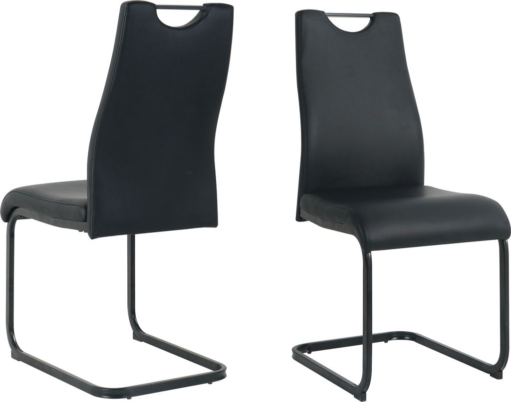 Möbilia Freischwinger-Stuhl 2er Set | Kunstleder | Produktbild 