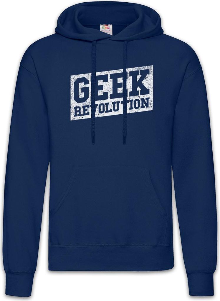 Urban Backwoods Geek Revolution, Herren Hoodie, Farbe: Navy, Größe: L