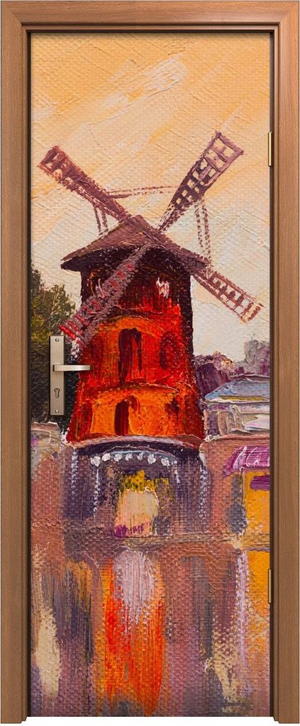 Türposter 70x200 cm Türaufkleber Türtapete Türfolie Klebefolie Gemälde StadtMoulin Rouge Paris