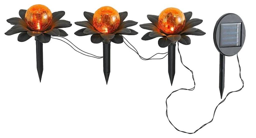 LED Solar-Außen-Gartenstecker FLORA Deko-Wege-Leuchte-Lampe Produktbild 