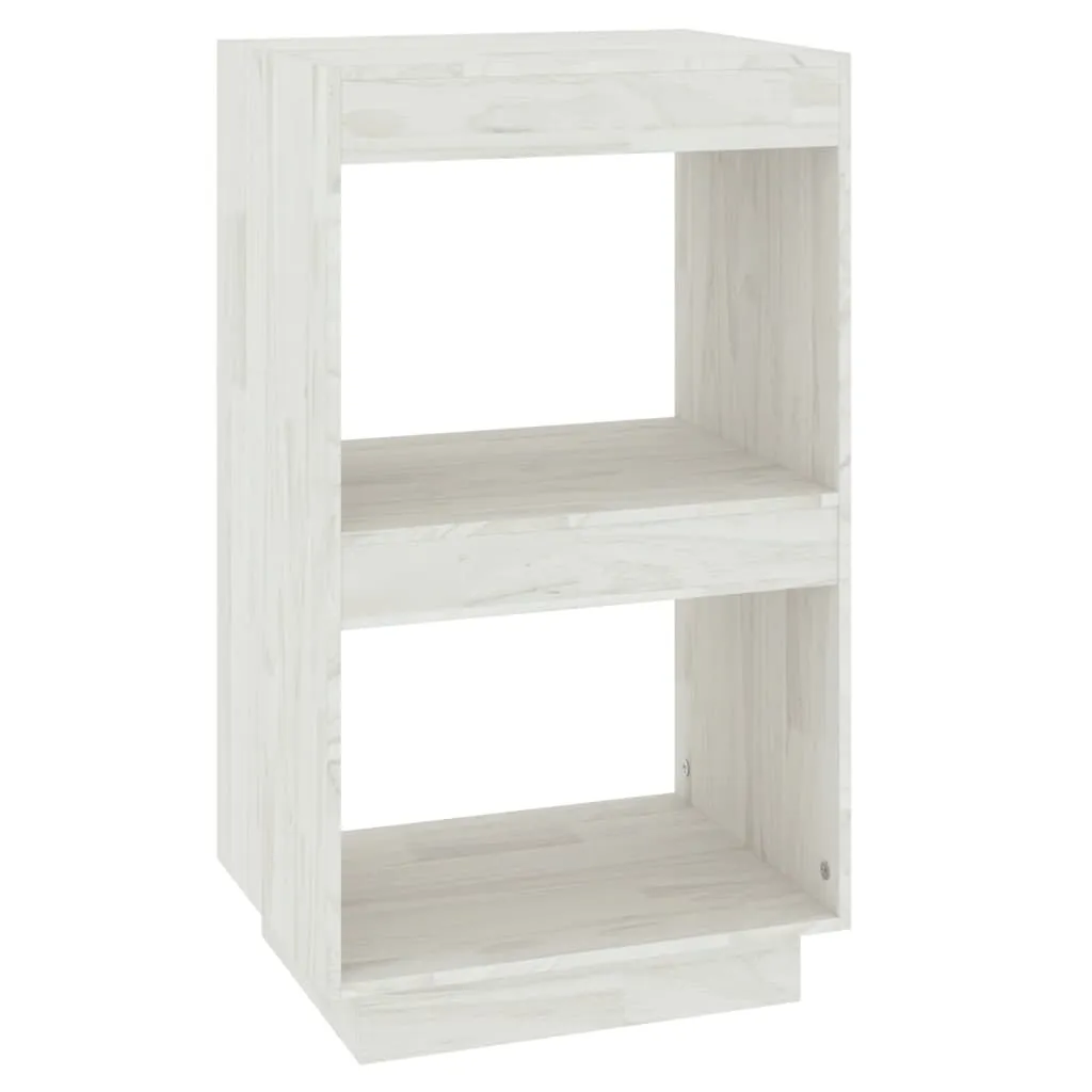 Libreria Bianca 40x35x71 cm Legno Pino Massiccio - Mobili d'Arredo