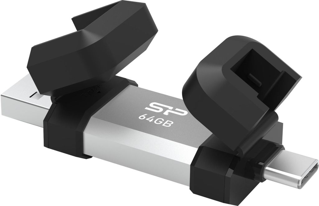 Silicon Power Dual USB Drive | Mobile C51 | 64 GB | USB Type-A i USB Type-C | Srebrny