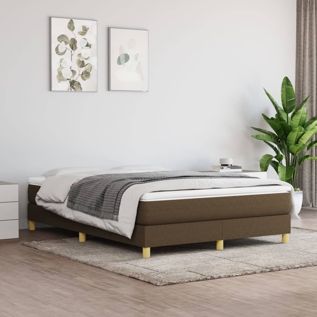 "Rabatt" Boxspring-Bettrahmen 2 Personen - Schlafzimmerbett - Dunkelbraun 140x200 cm Stoff - Klassische Betten CC4536
