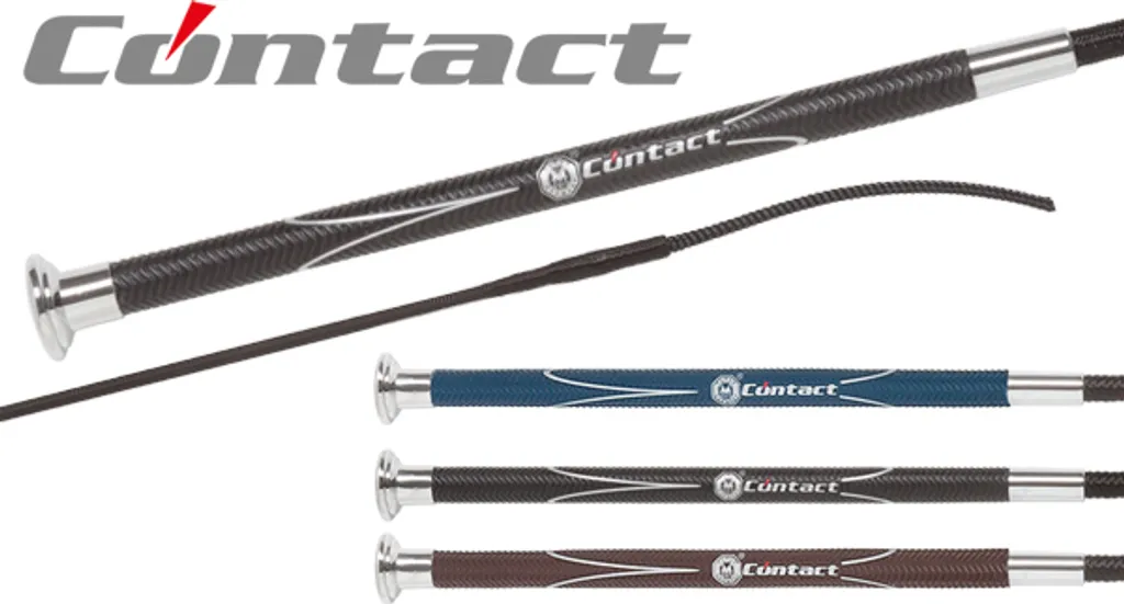 Cravache de dressage CONTACT Fleck Argent idéale pour concours équestres