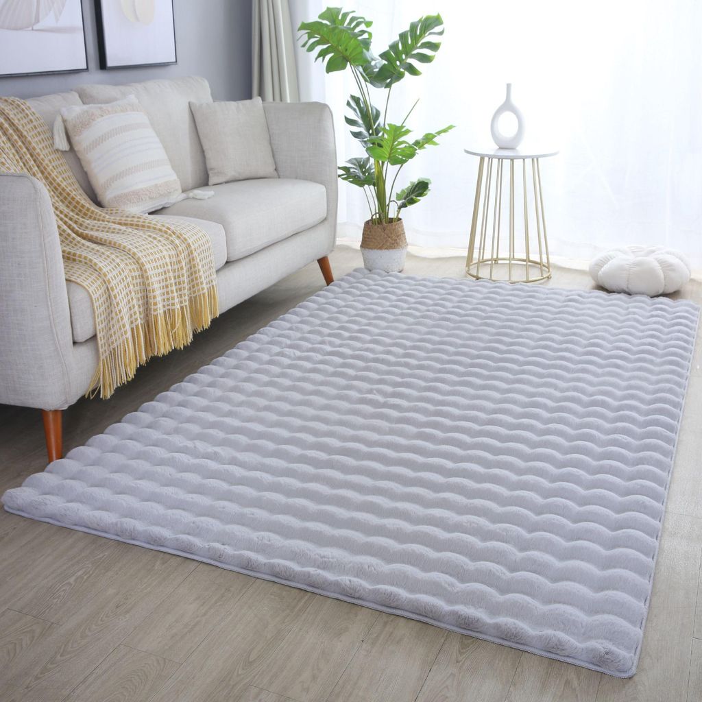 Carpetsale24 Flauschiger Hochflor Teppich Wohnzimmer Produktbild 