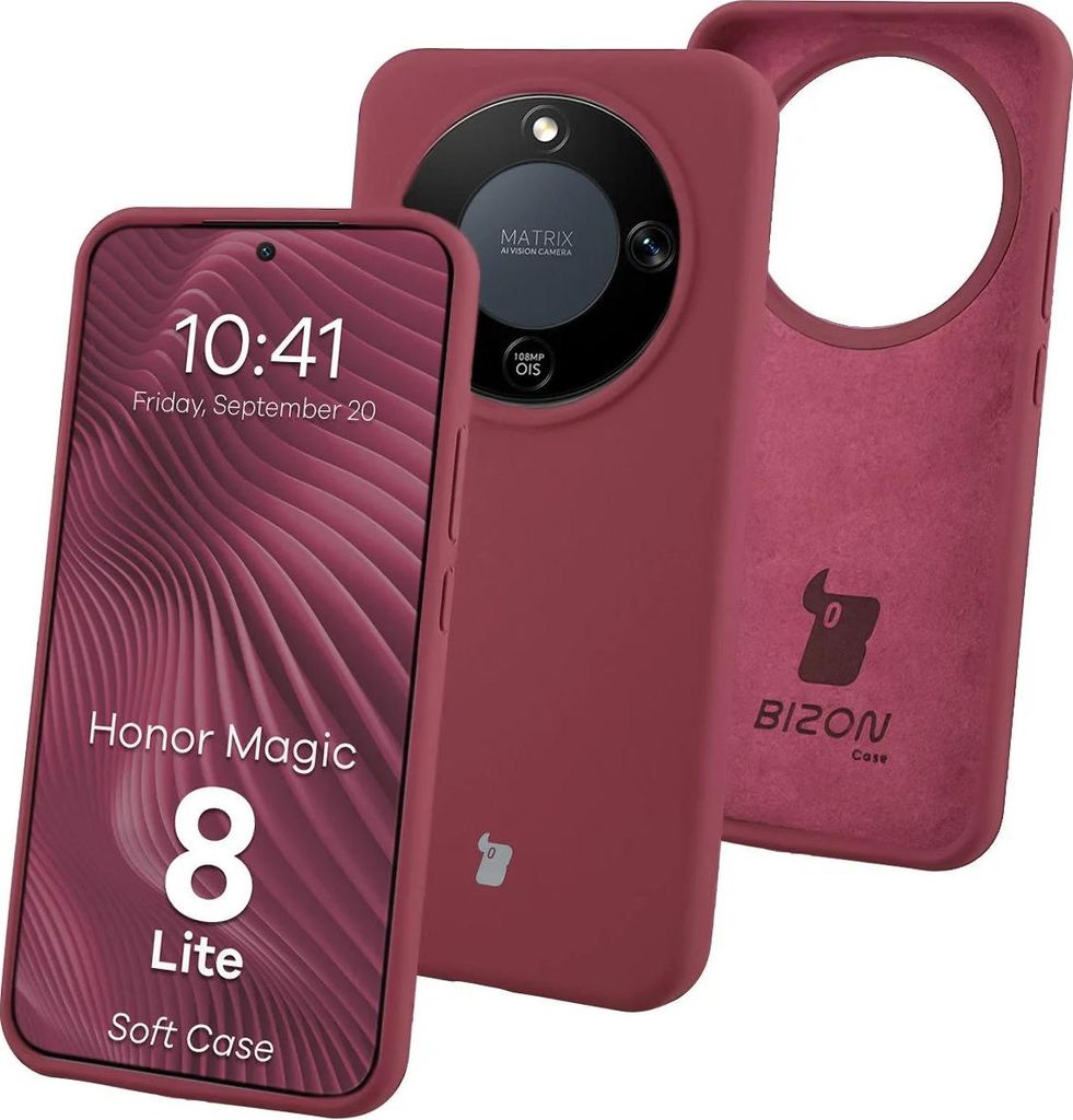 Silikon Handyhülle für Honor Magic8 Lite, Bizon Soft Case, Produktbild 