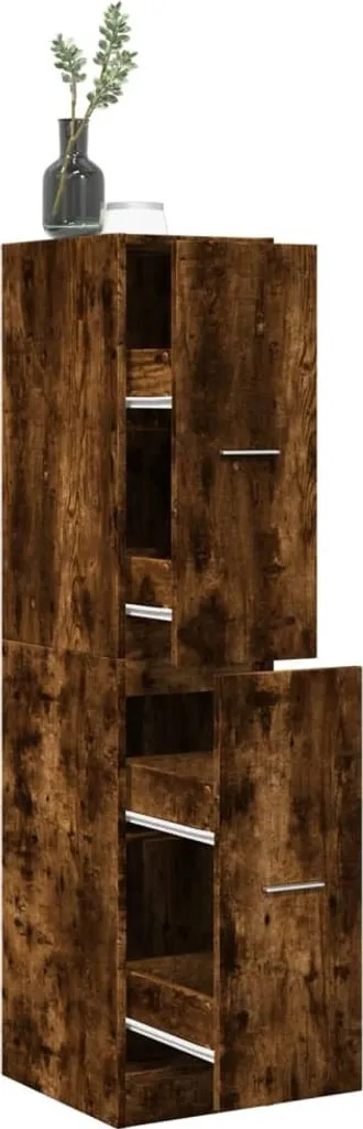 2025 Vetrina moderna Armadio speziale rovere fumé 30x41x144,5 cm Materiale a base di legno - Cassettiere,Design 3041814 1parte