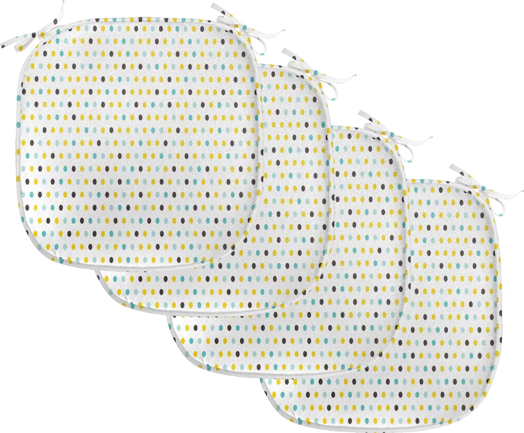 Set 4 Coprisedia Cucina Impermeabili ABAKUHAUS 40x40 Retrò Dots