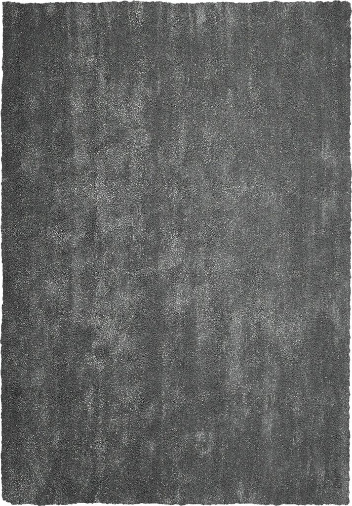 BELIANI Teppich Dunkelgrau Polyester 160 x 230 cm Rechteckig Hochflor Modern Maschinengetuftet Fußbodenheizung Geeignet Wohnzimmer Schlafzimmer Flur